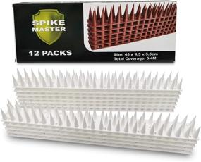 img 4 attached to 🦜 JARUIS 12PCS Bird Spikes Cover 17.7FT - Deter Cats, Birds, Pigeons, and Other Animals - Plastic Spikes Fence for Railing Protection - White 16.9x1.57x1.37