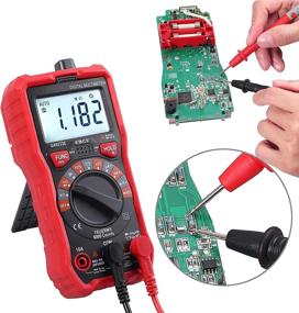 img 1 attached to 🔧 High Precision CAMWAY Digital Multimeter: True RMS, Auto Ranging, NCV, AC/DC Voltage, Current, Resistance, Temperature, Backlight LCD, Multi-Tester Probe & Crocodile Clip