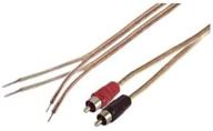 🔊 impressive iec 18 awg 6' speaker wire pair with rca males - black/red: superior audio connectivity logo