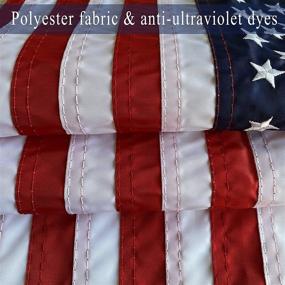 img 1 attached to 🚤 WDGG Boat Flag 12x18 Inch - American Flag with 4 Pole Kit, 50 Embroidery Stars, 2 Brass Grommets - Durable & Fade Resistant US Boat Flag for Boat, Yacht, Car
