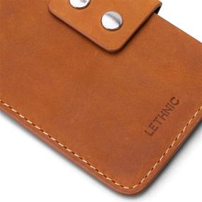 img 2 attached to 🧔 Stylish and Practical: Lethnic Minimalist Tactical Genuine Leather Men's Accessories