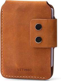 img 4 attached to 🧔 Stylish and Practical: Lethnic Minimalist Tactical Genuine Leather Men's Accessories