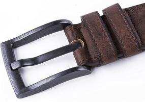 img 1 attached to 👔 Timeless Elegance: Belts Classic Stitched Large Regular