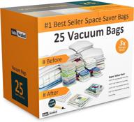 home-complete 25 vacuum storage bags - maximize space with air-tight compression | declutter closets, organize clothes, linens, seasonal items логотип