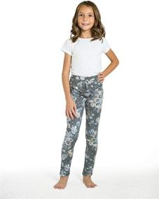 img 1 attached to Floral Trouser Legging Black XL Girls' Clothing