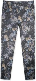 img 2 attached to Floral Trouser Legging Black XL Girls' Clothing