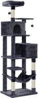 🐱 feandrea 75.2-inch tall cat tree tower with scratching posts, hammock, cat caves, padded perch, and cat activity center logo