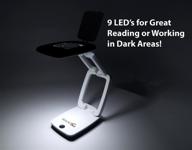 enhanced 3x led magnifying lamp, ideal for reading and working in dimly-lit spaces! logo