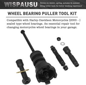 img 3 attached to 🛠️ WISPAUSU Wheel Bearing Kit for Harley Davidson 0.75" 1" 25mm Bearings | VT102 Wheel Bearing Remover & Installer Tool
