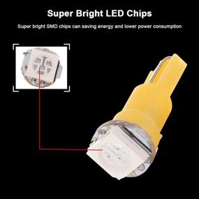 img 1 attached to Cciyu 20 Pack T5 58 70 73 74 Dashboard Gauge 1-SMD 5050 LED Wedge Lamp Bulbs Lights Replacement Fit For Dashboard Instrument Panel Light Bulbs LED Lamps (Yellow)