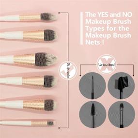 img 1 attached to 👛 Smilife Makeup Brush Protector Nets - 60 Pack, for Perfect Makeup Brush Cover and Protection