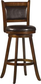 img 4 attached to 🪑 Hillsdale Dennery Swivel Bar Stool, Cherry: Elevated Comfort and Style for Your Home Bar