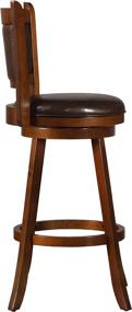 img 2 attached to 🪑 Hillsdale Dennery Swivel Bar Stool, Cherry: Elevated Comfort and Style for Your Home Bar