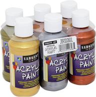 ✨ sargent art metallic acrylic paint set, 6-pack: sparkle and shine with this vibrant assortment! logo