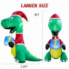 img 3 attached to Christmas Inflatable Dinosaur 6FT Decorations