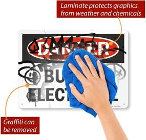 img 2 attached to SmartSign Aluminum Safety Legend Danger Occupational Health & Safety Products