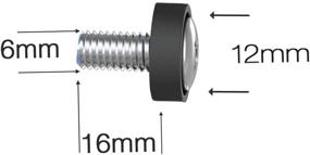 img 3 attached to Lancher 20-Pack M6 x 16mm Rack Mount Screw and Cage Nut Set for Server Shelf Cabinets