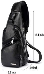 img 3 attached to Versatile Leather Multipurpose Daypack: The Perfect Crossbody Shoulder Backpack for Any Casual Day