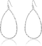 pomina lightweight teardrop earrings textureteardrop_silver logo