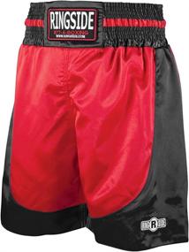 img 1 attached to Ringside Pro Style Boxing Trunks Black Red Sports & Fitness and Other Sports