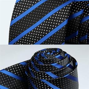 img 1 attached to 👔 HISDERN Men's Extra Necktie Pocket Square: Enhancing Your Style with Quality Accessories