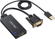 esynic в vga в hdmi конвертер: высококачественная аудио-видео коробка 1080p для подключения пк к hdtv логотип