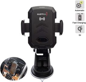 img 3 attached to 🚗 Wireless Fast Car Charger Mount with Automatic Clamping for iPhone 8/8Plus/X/XS/Xs Max/XR, Samsung Galaxy S7/S7 Edge/S8/S8+/S9/S9+/Note 8/S10/Note 9 (includes Car Charger Adapter)