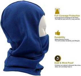 img 1 attached to 🧤 Ultimate Protection: Balaclava Windproof Fleece Warmer for Boys' Cold Weather Adventures