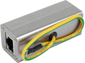 img 1 attached to Qooltek ST-NET Ethernet Surge Protector with PoE+ Gigabit Modem Thunder & Lightning Protection - ST-RJ45