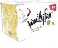 🍽️ vanity fair entertain dinner napkins, 3-ply - 40 count, pack of 2 logo