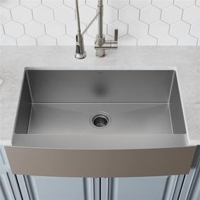 img 3 attached to 🚰 Kraus KHF200-33 Standart PRO Stainless Steel Sink: Premium 33 inch Farmhouse Apron Single Bowl with 16 Gauge Durability