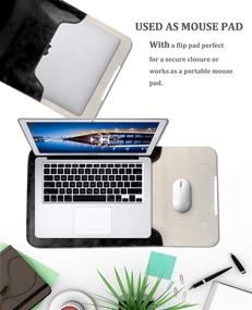 img 2 attached to Водонепроницаемый чехол для ноутбука 13 дюймов для 2020 MacBook Air & MacBook Pro: чехол из искусственной кожи для компьютера для iPad Pro, Surface, MateBook X.