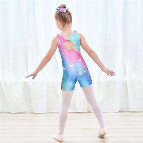 img 2 attached to 🤸 JESKIDS Gymnastics Leotards and Biketards with Scrunchie for Active Girls' Clothing