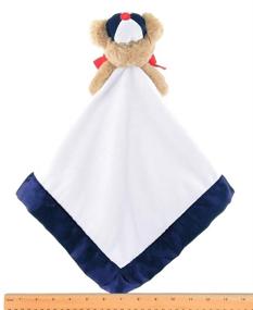 img 1 attached to Bearington Baby Lil' Slugger Snuggler, Baseball Plush Teddy Bear Security Blanket, Lovey 15-inch