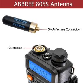 img 2 attached to 📡 AR-805S SMA-Female Dual Band High Gain Long Range Antenna for Baofeng BF-888S, UV-5R, UV-82, GT-3, UV-9R Plus, UV-XR, UV-S9 Series 2 Way Radio - Mini Short Walkie Talkie Antenna with Improved SEO