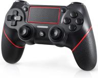 🎮 enhanced wireless game controller for ps-4/pro/slim/pc - dual vibration, audio function, touch pad & ergonomic grip logo