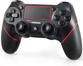 img 4 attached to 🎮 Enhanced Wireless Game Controller for PS-4/Pro/Slim/PC - Dual Vibration, Audio Function, Touch Pad & Ergonomic Grip