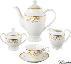 img 2 attached to Lorren Home Trends 57-Piece Dinnerware Set