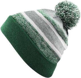 img 4 attached to 🎩 Cuffed Beanie Stripe Boys' Hat - Hat Depot Accessories in Hats & Caps