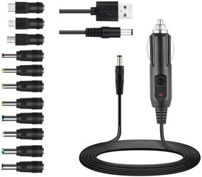 img 4 attached to GutReise Universal 12V Car Charger + 5V DC Power Cable (Max 10A): Perfect for DVD Players, Dash Cameras, GPS, Bluetooth Speakers, Shaver Fans - Includes 11 Connectors