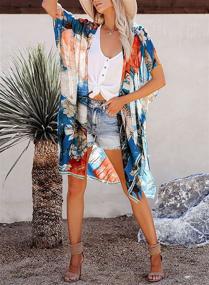 img 3 attached to 👘 GOSOPIN Women's Casual Beach Print Kimono Cardigan: Loose Cover-up for Optimal SEO