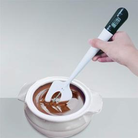 img 1 attached to 🌡️ KT THERMO Digital Candy Thermometer with Pot Clip and Spatula - Ideal for Chocolate, Creams, Sauces, Jams, and Syrups