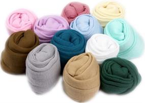 img 2 attached to Cozy Stretch Knitted Newborn Blanket: Perfect for Photography & Nursery Bedding at Kids' Home Store