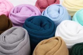 img 1 attached to Cozy Stretch Knitted Newborn Blanket: Perfect for Photography & Nursery Bedding at Kids' Home Store