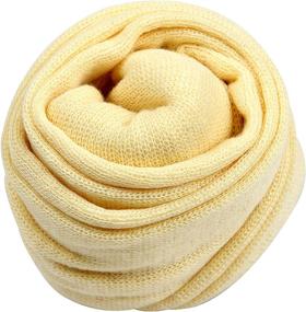 img 3 attached to Cozy Stretch Knitted Newborn Blanket: Perfect for Photography & Nursery Bedding at Kids' Home Store