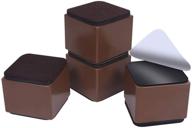 🛏️ ezprotekt lift furniture riser - solid steel bed risers, adds 2" height to heavy furniture or beds, self-adhesive furniture chair table riser square (set of 4) - supports up to 20,000 lbs - brown logo