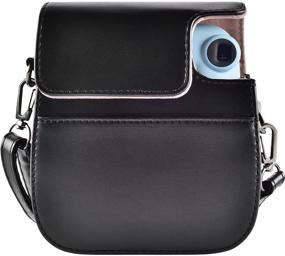 img 2 attached to Stylish and Functional Katia Camera Case for Fujifilm Instax Mini 11 - Adjustable Strap, Black Color