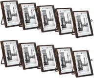 🖼️ antique bronze vintage style brass and glass floating picture frame (vertical) with locket closure - isaac jacobs 2x3 (10-pack) ideal for photos, art, and tabletop display - 2x3 antique bronze логотип