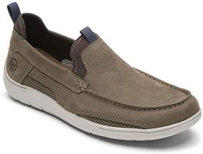 img 4 attached to Dunham Fitsmart Nubuck Men's Loafer Shoes in Breen