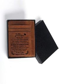 img 2 attached to Engraved Leather Inserts Personalized Boyfriend Men's Accessories for Wallets, Card Cases & Money Organizers